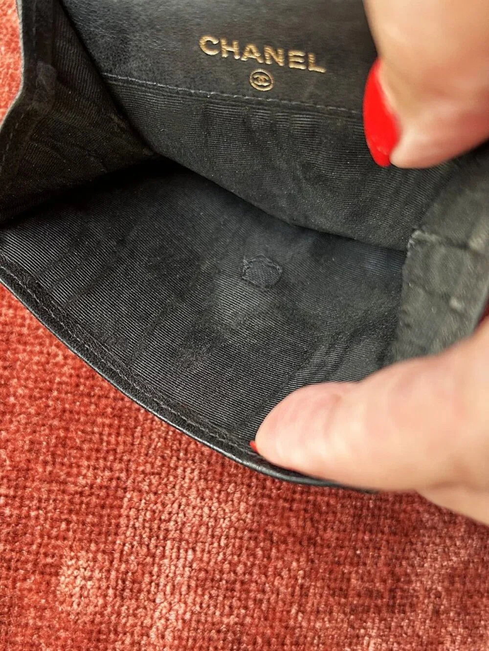 CHANEL Coco Stitch CC Coin Purse, Black